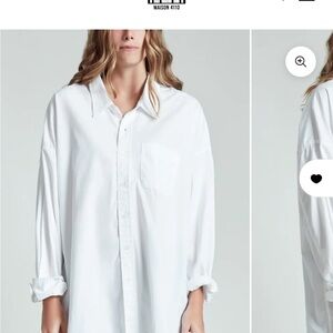 R13 drop neck Oxford shirt